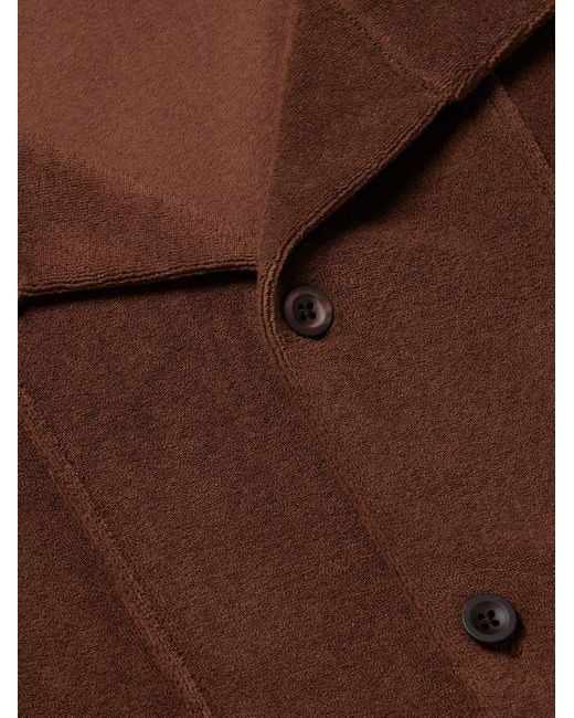 Mr P. Brown Panelled Cotton-terry Shirt for men