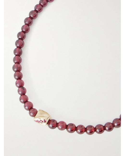 Luis Morais Red 14-Karat Ruby And Sapphire Bracelet for men