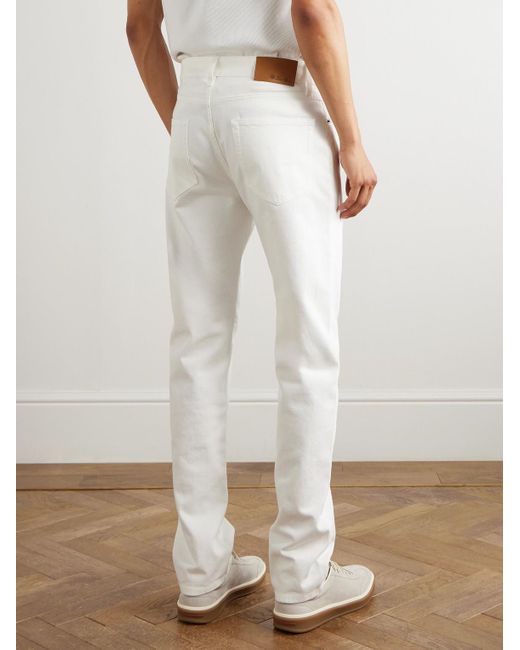 Loro Piana White Quarona Slim-Fit Straight-Leg Jeans for men