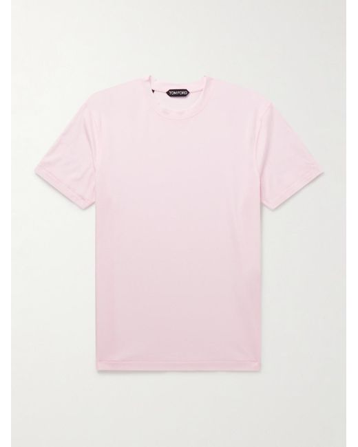 Tom Ford Pink Slim-Fit Lyocell And Cotton-Blend Jersey T-Shirt for men