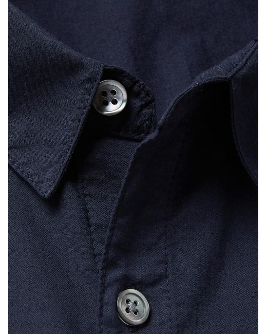 James Perse Blue Slim-Fit Cotton Shirt for men