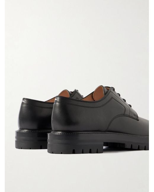 Maison Margiela Black Tabi Split-Toe Leather Derby Shoes for men