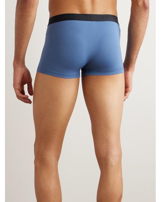 Hanro Blue Micro Touch Stretch-jersey Boxer Briefs for men