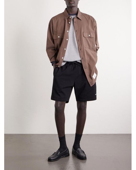 (w)taps Brown Checked Seersucker Shirt for men