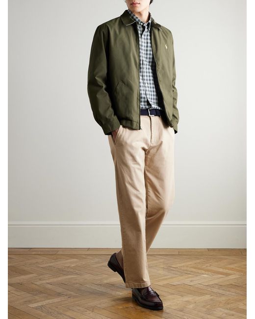 Polo Ralph Lauren Blue Button-Down Collar Logo-Embroidered Checked Cotton Shirt for men