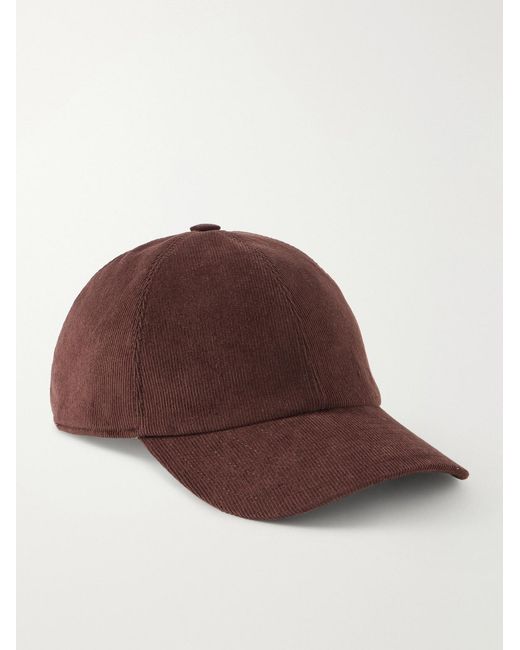 James Purdey & Sons Brown Logo-embroidered Cotton-corduroy Baseball Cap for men