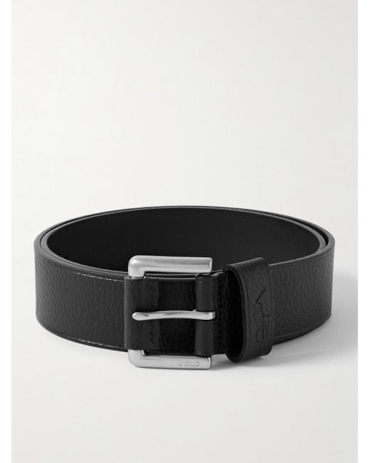 Polo Ralph Lauren Black 3.5cm Full-grain Leather Belt for men