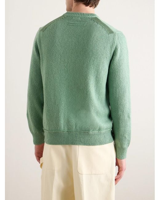 Zegna Green Organic Cotton And Silk-blend Sweater for men