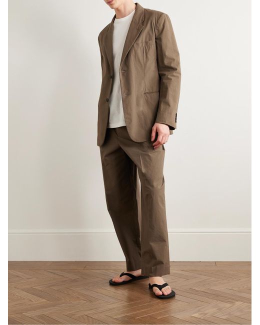The Row Brown Ritchie Slim-Fit Unstructured Cotton Suit Jacket for men