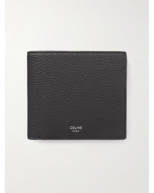 Céline Black Full-Grain Leather Billfold Wallet for men