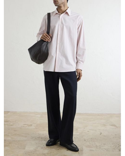 Auralee Pink Cotton-poplin Shirt for men