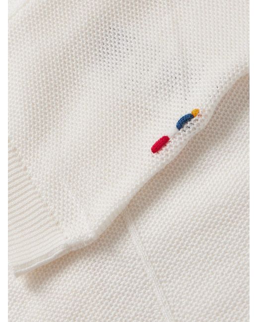 Orlebar Brown White Tiernan Ribbed Cotton Shirt for men