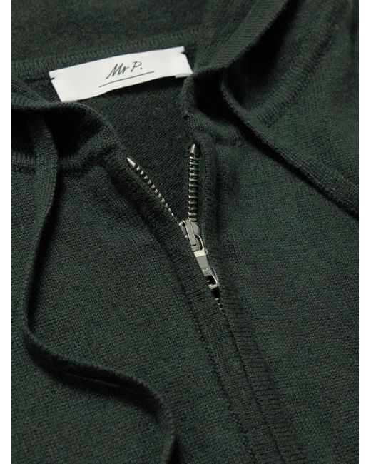 Mr P. Green Wool And Cashmere-Blend Zip-Up Hoodie for men