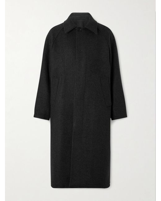 mfpen Black Installation Oversized Recycled-Wool Coat for men