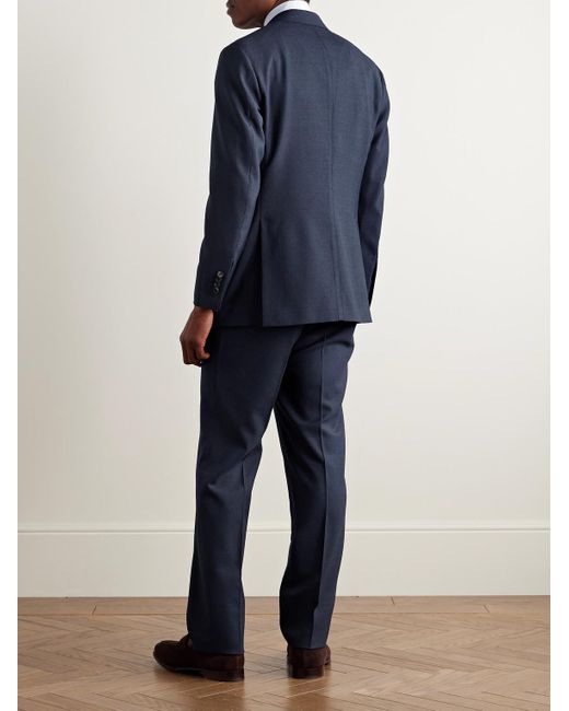 J. Mueser Blue Waverly Slim-fit Wool-fresco Suit Jacket for men