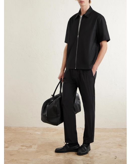 Herno Blue Tapered Shell Trousers for men