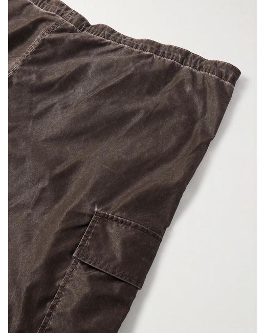 Our Legacy Gray Way Straight-Leg Shell Drawstring Cargo Trousers for men