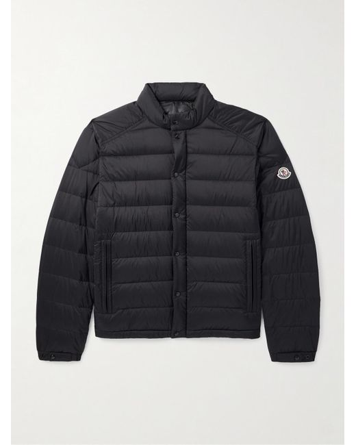 Moncler Blue Slim-Fit Logo-Appliquéd Padded Shell Down Jacket for men