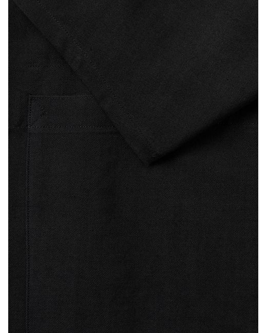 Kaptain Sunshine Black Unstructured Wool-Twill Suit Jacket for men