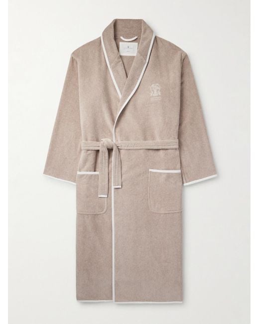 Brunello Cucinelli Natural Cotton-Terry Bathrobe for men
