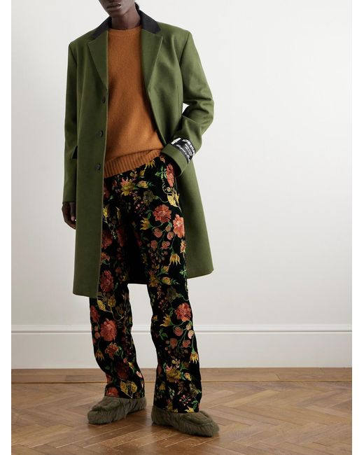 Acne Green Orkar Wool-Blend Coat for men