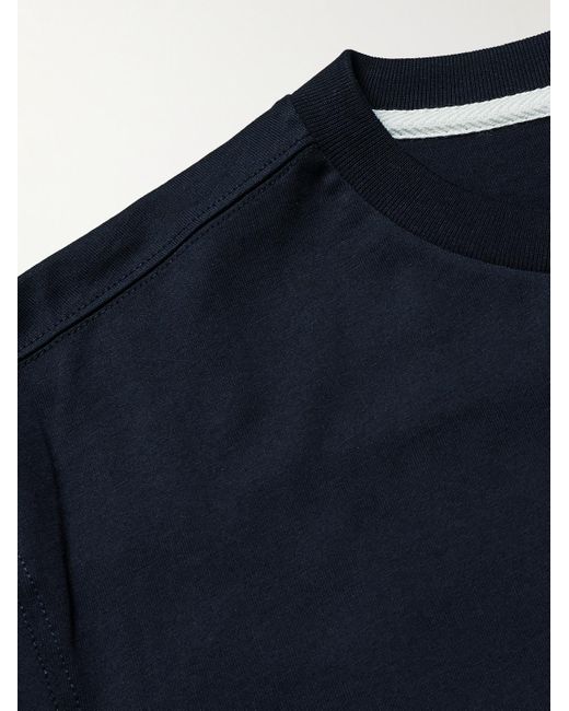 Norse Projects Blue Johannes Logo-embroidered Organic Cotton-jersey T-shirt for men