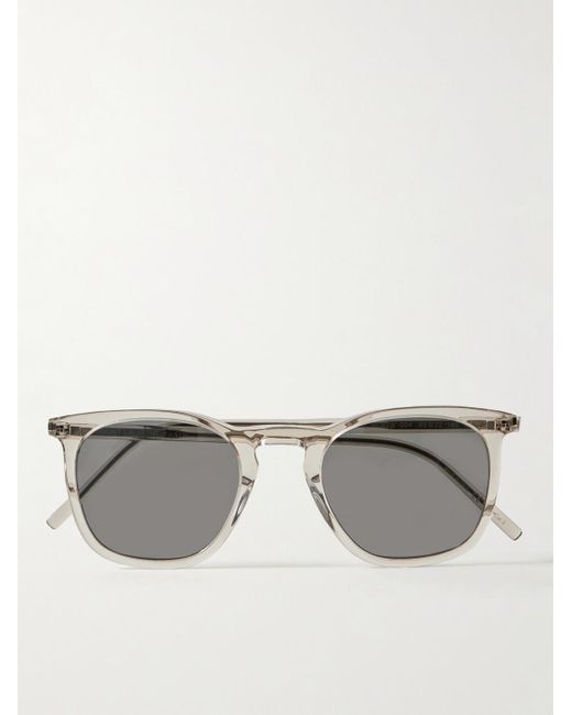 Saint Laurent Gray D-Frame Recycled-Acetate Sunglasses for men