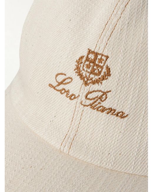Loro Piana Natural Logo-embroidered Organic Cotton-canvas Cap for men