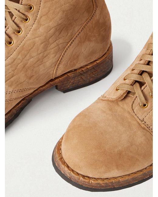 Visvim Natural Brigadier Folk Suede Lace-up Boots for men