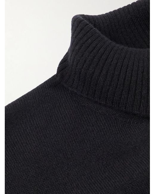 Rubinacci Black Cashmere Rollneck Sweater for men