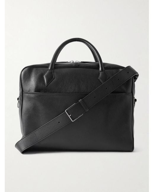 Metier Black Closer All Day Leather Briefcase for men