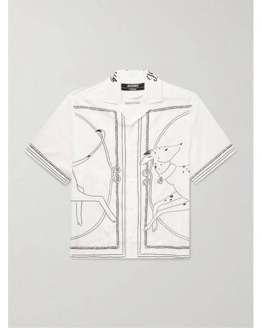 Camicia Con Stampa-Uomo di Jacquemus in White da Uomo