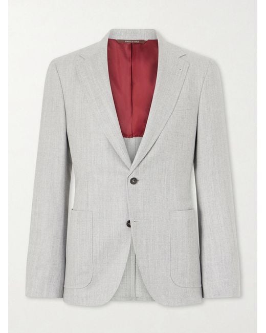 Canali White Kei Wool Blazer for men