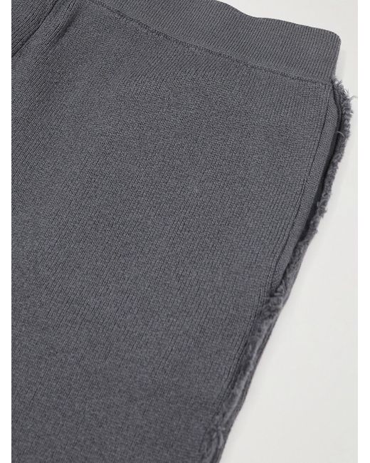 Mr P. Gray Tapered Distressed Virgin Wool Sweatpants for men