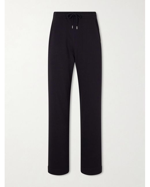Dries Van Noten Blue Hamer Straight-Leg Cotton-Jersey Sweatpants for men