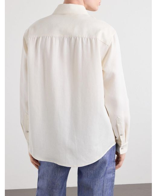 God's True Cashmere Natural Linen-Twill Shirt for men