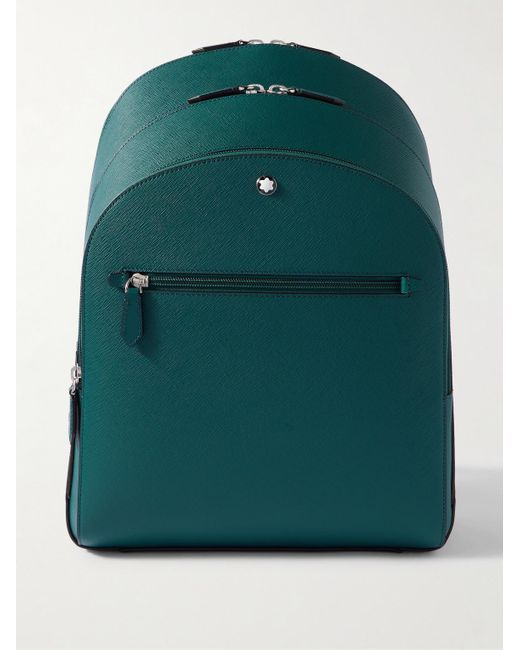 Montblanc Green Sartorial Medium Cross-Grain Leather Backpack for men
