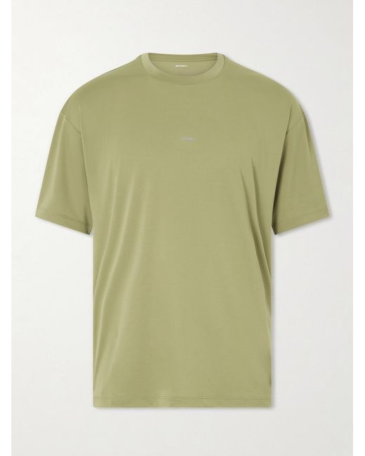 Satisfy Green Auralite Logo-Print Jersey T-Shirt for men