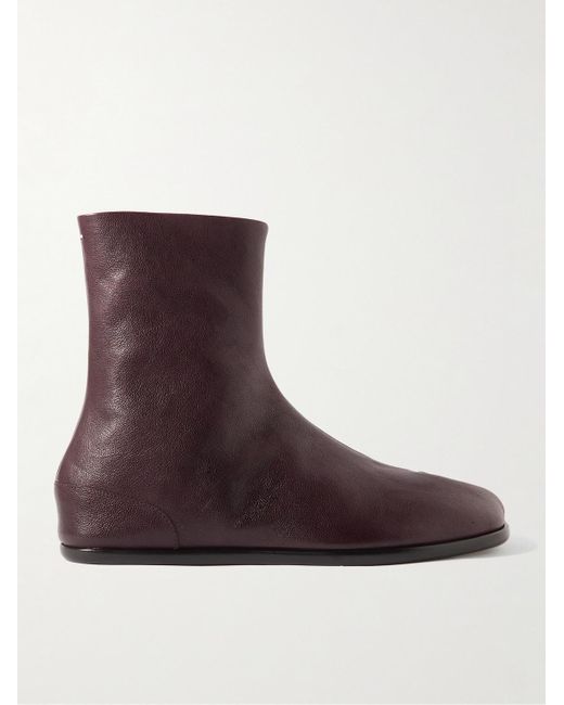 Maison Margiela Brown Tabi Split-toe Leather Boots for men