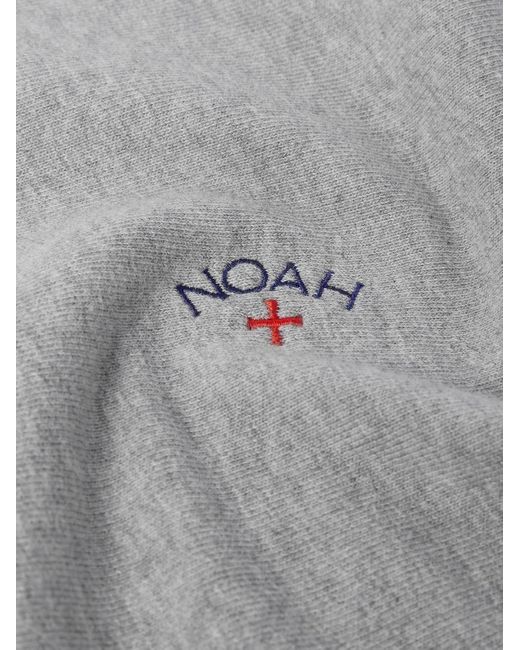 Noah NYC Gray Core Logo-embroidered Cotton-jersey Sweatshirt for men