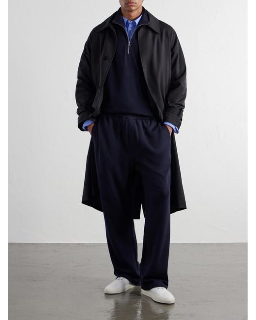Mr P. Blue Cotton-Blend Jersey Sweatpants for men