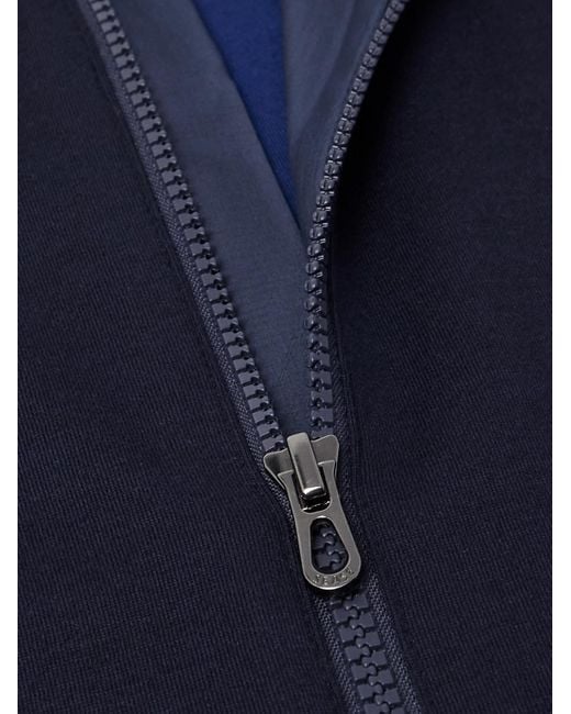 Sease Blue Explorer Ripstop-Trimmed Virgin Wool-Blend Sweater for men