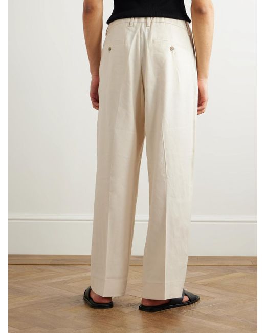 NN07 Natural Kay 1808 Straight-leg Lenzingtm Ecoverotm And Linen-blend Trousers for men