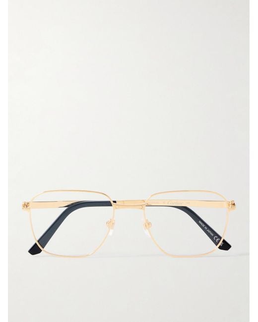Cartier Natural Santos De Cartier D-Frame-Tone Titanium Optical Glasses for men
