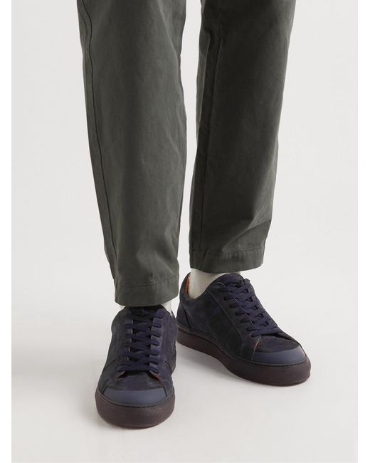 Mr P. Blue Larry Regenerated Suede By Evolo Sneakers for men