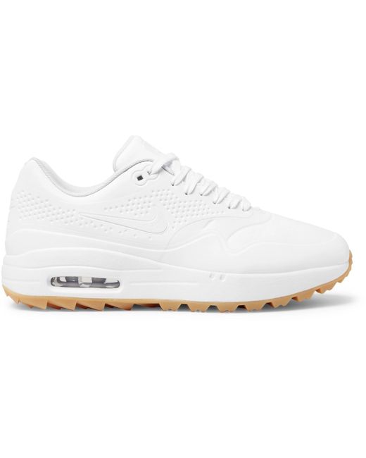 Nike Air Max 1g Coated Mesh Golf Shoes in White for Men | Lyst UK