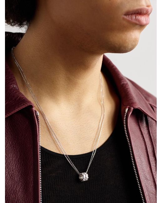 Suzanne Kalan Black 18-Karat Diamond Necklace for men