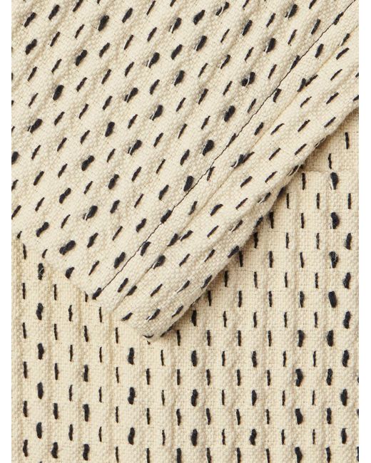 Loro Piana Joren Jacke aus strukturiertem Strick aus einer Baumwollmischung in Natural für Herren
