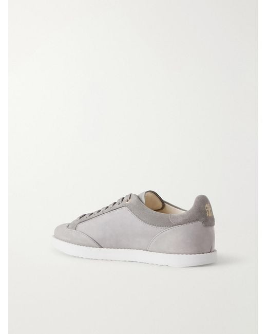 Brunello Cucinelli Gray Suede Sneakers for men
