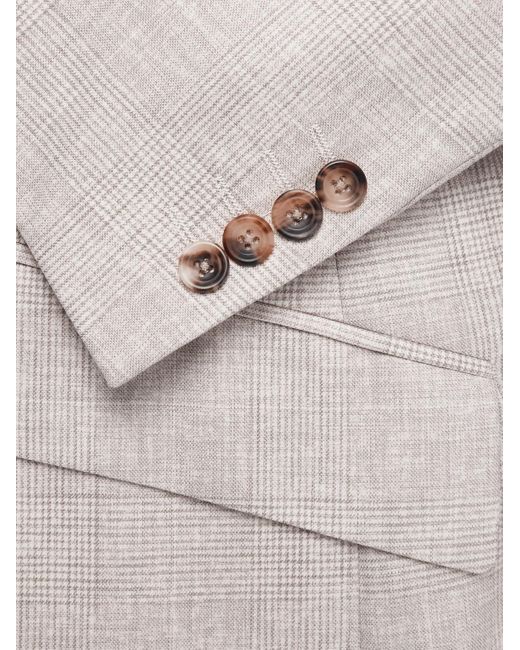 Richard James Natural Chapman Checked Virgin Wool Suit Jacket for men